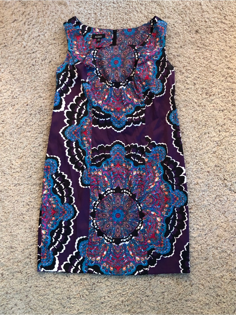 AGB Woman Kaleidoscopic Medallion Sheath Dress 14W EUC - Picture 7 of 14